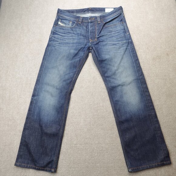 Diesel Larkee Jeans 32 x 28 Blue Cotton Straight - Picture 1 of 11